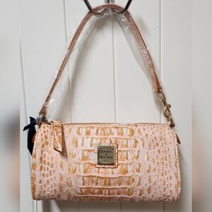 Dooney & Bourke Mini Barrel Bag Croc Embossed Leather NWT